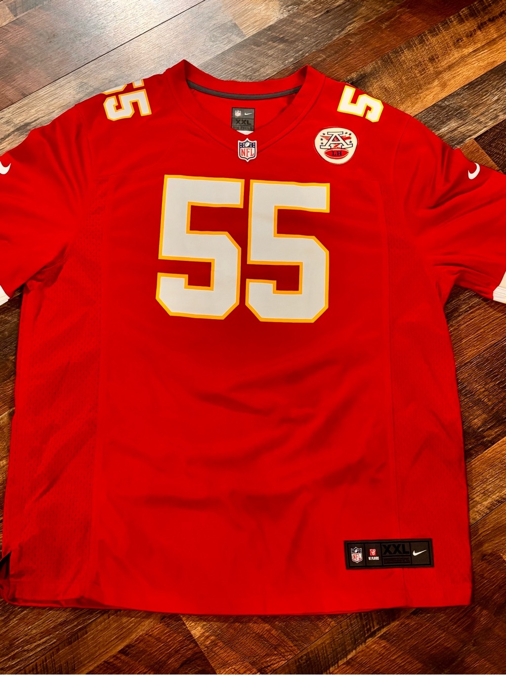 NFL Kansas City Chiefs Red #55 Men's Jersey